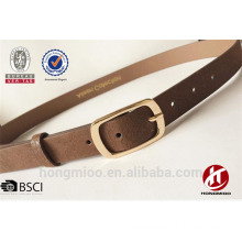 Emboss leather light brown belt leisure belts